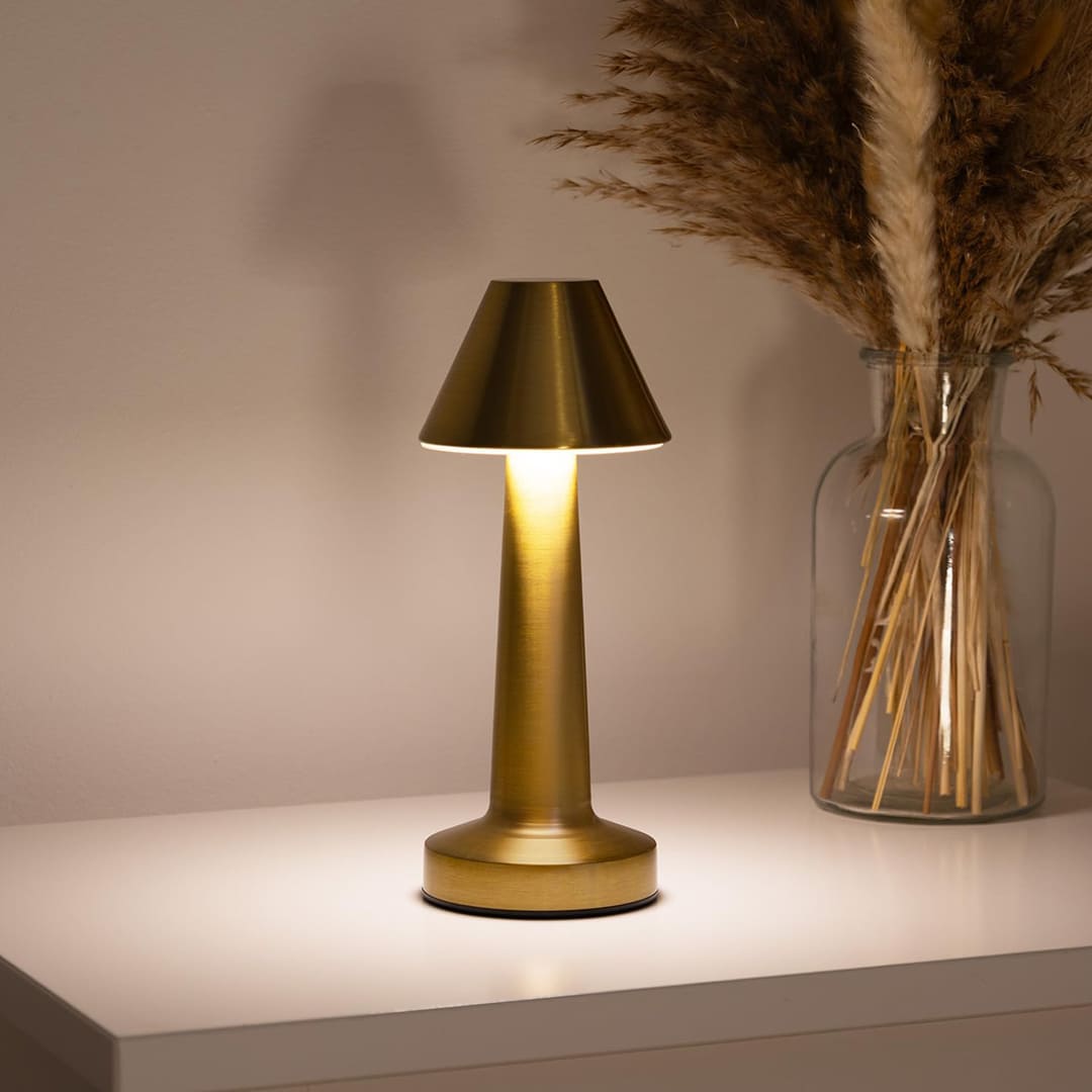 Elegant Pyramid LED Table Lamp – Personalized Gift for Home & Office
